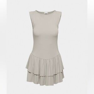 Aritzia Tiered Dress in Gray, wilfred brand